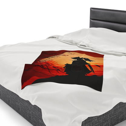 Mountain Sunset Velveteen Plush Blanket