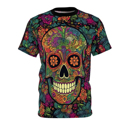 Retro Sugar Skull Unisex Cut & Sew Tee