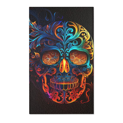 Eternal Flame Sugar Skull Area Rug product description