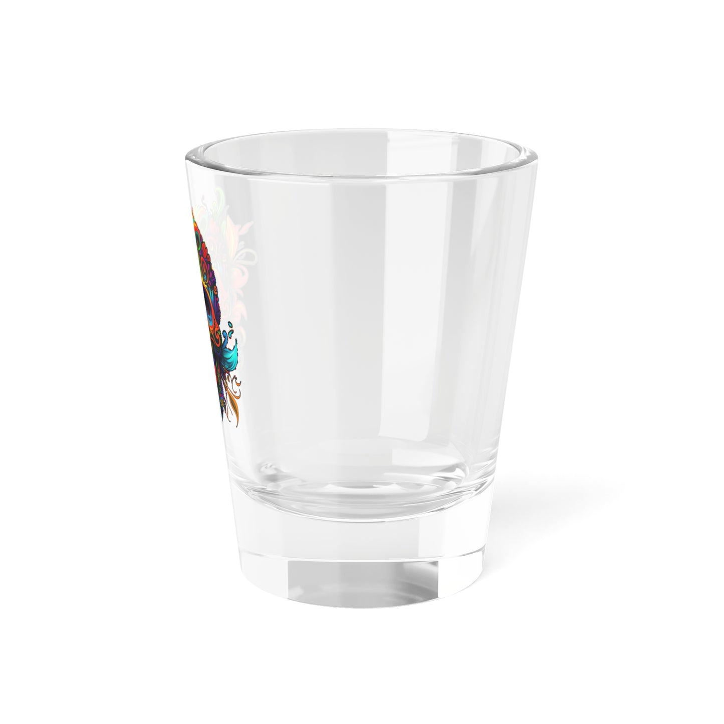 Neon Sugar Skull Shot Glass, 1.5oz