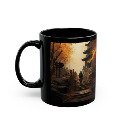 Autumn Journey Black Coffee Mug