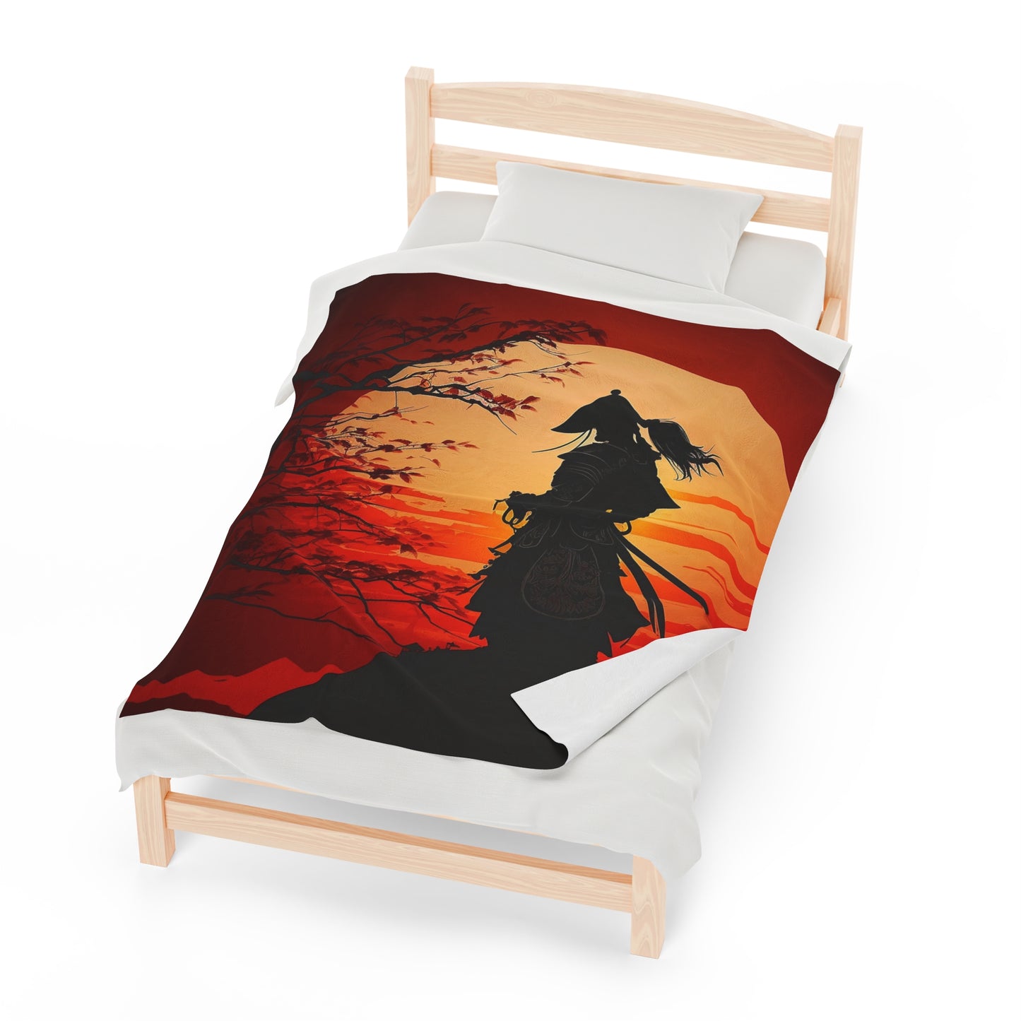 Mountain Sunset Velveteen Plush Blanket