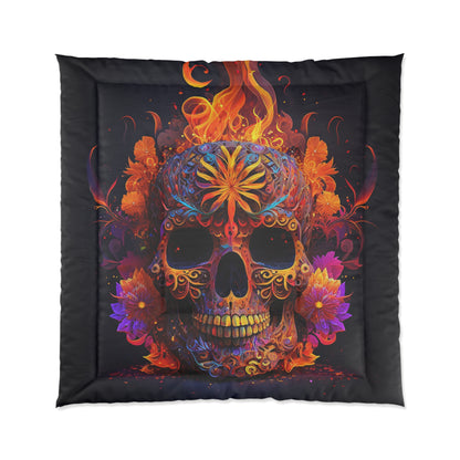 Sinister Flame Sugar Skull Comforter