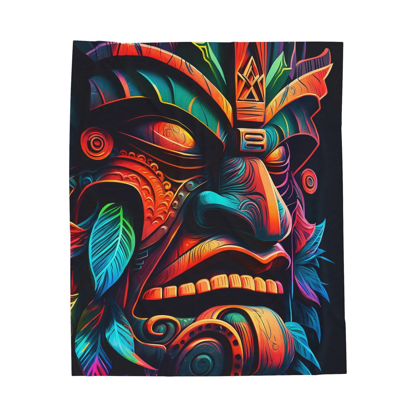 Stoic Tiki Velveteen Plush Blanket