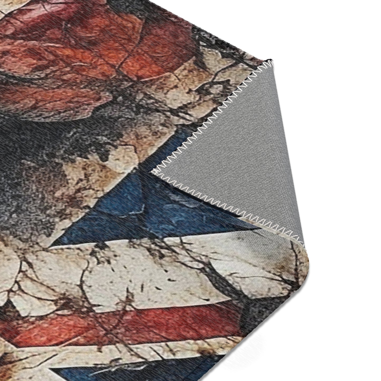 British Union Jack Tattered Area Rugs