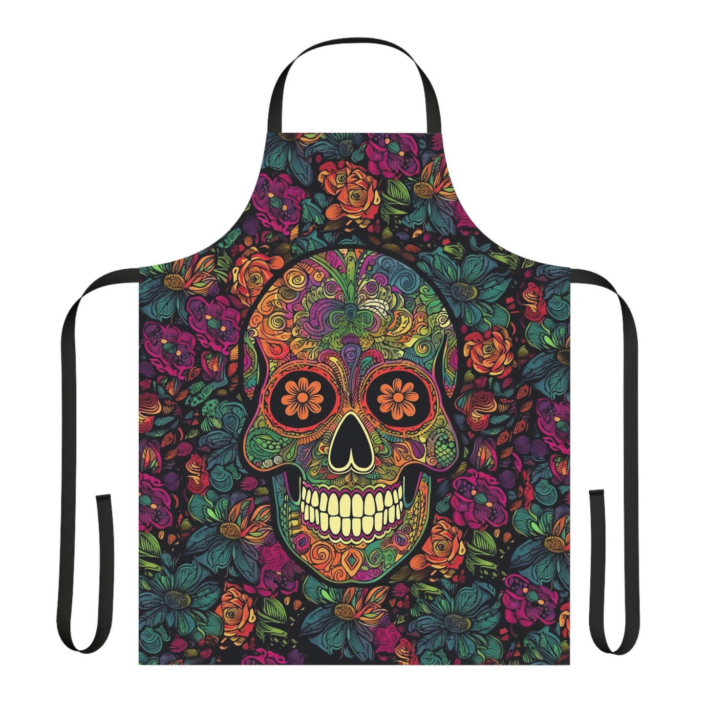 Retro Sugar Skull Apron