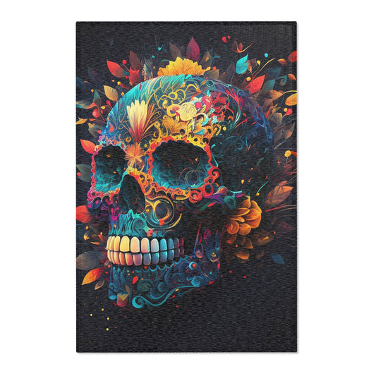 Blue Sugar Skull Area Rug