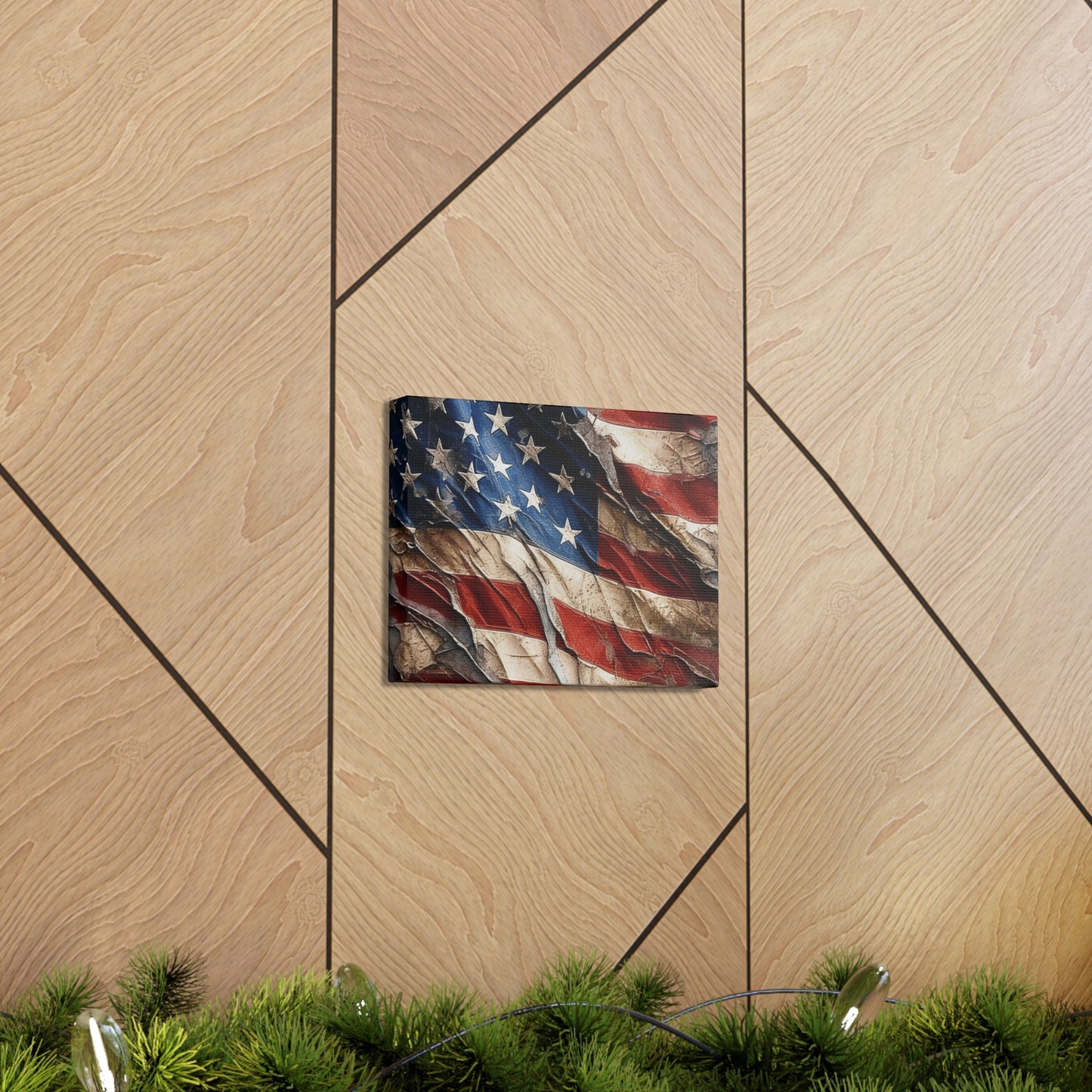 American Flag Distressed Canvas Gallery Wraps