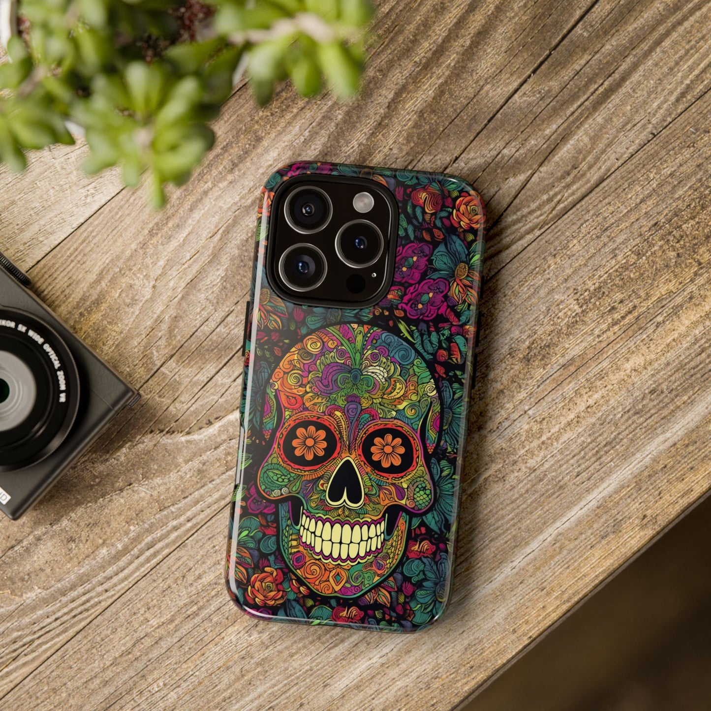 Retro Sugar Skull Tough Cases