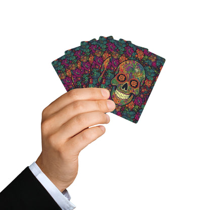 Retro Sugar Skull Poker Playing Cards