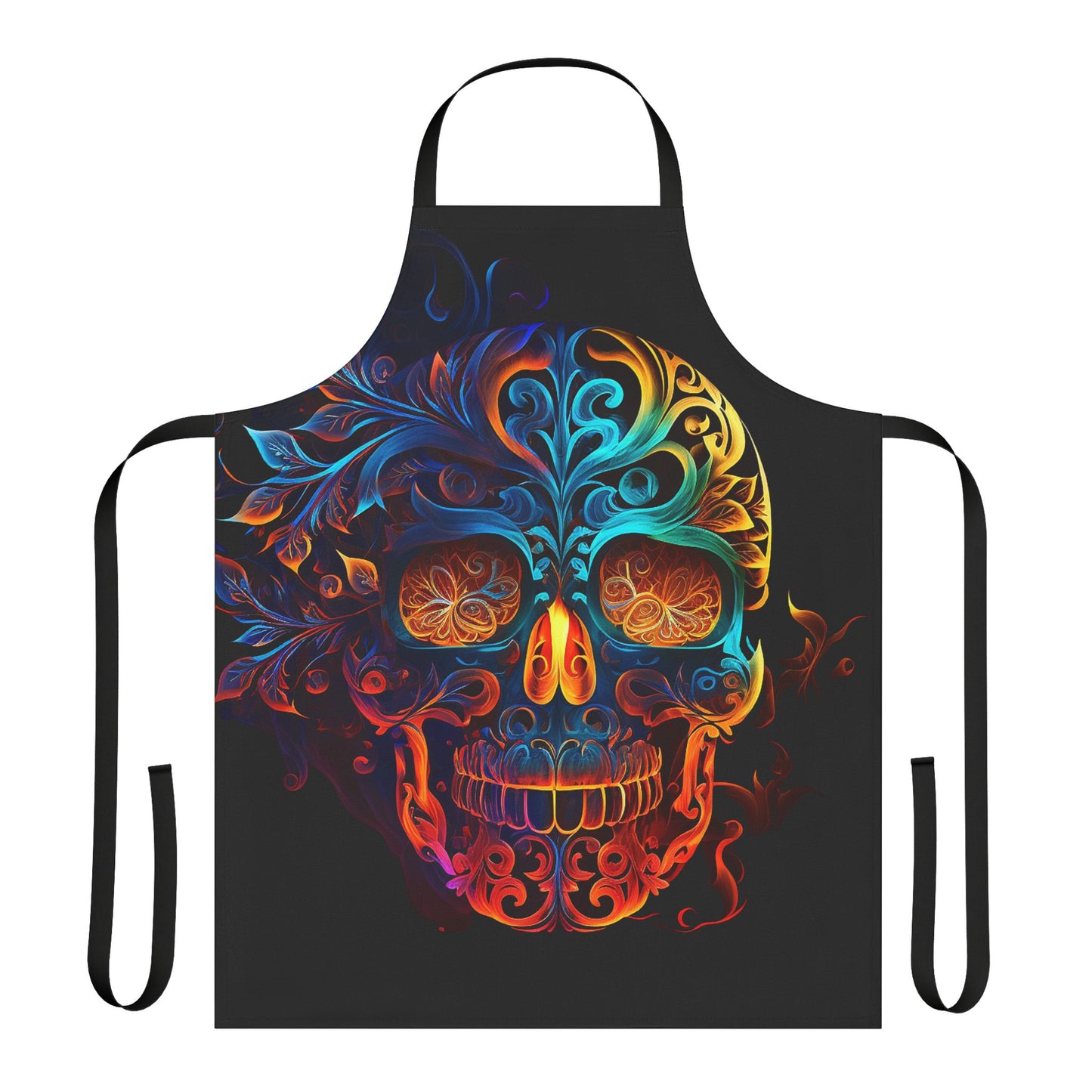 Elemental Flame Sugar Skull Apron