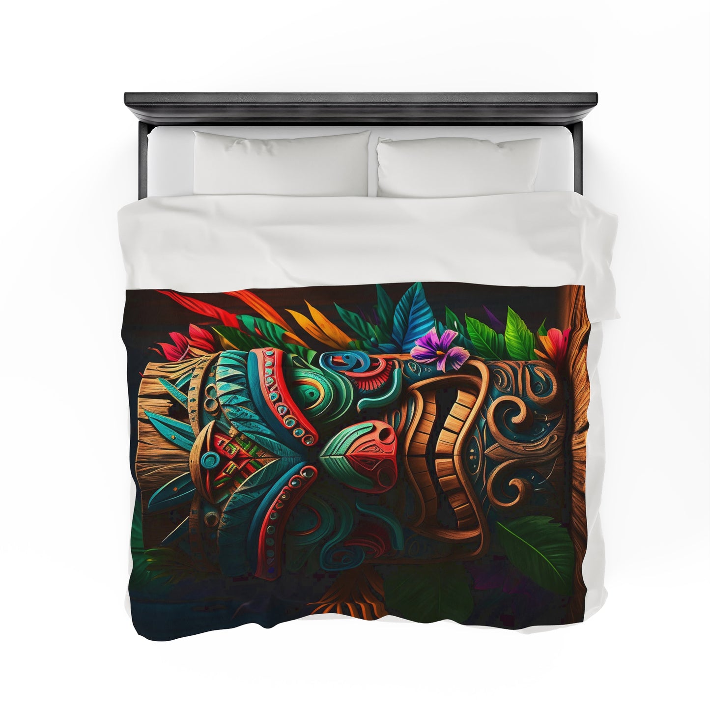 Tiki Idol Velveteen Plush Blanket