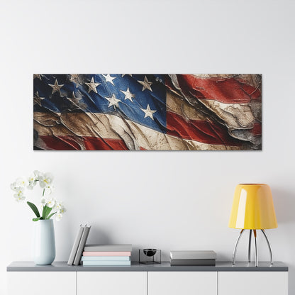 American Flag Distressed Canvas Gallery Wraps