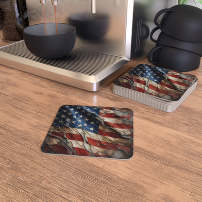 Distressed American Flag Coasters (50, 100 pcs)