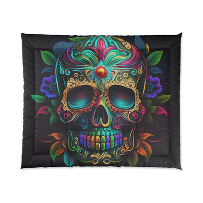 Flower Sugar Skull Comforter