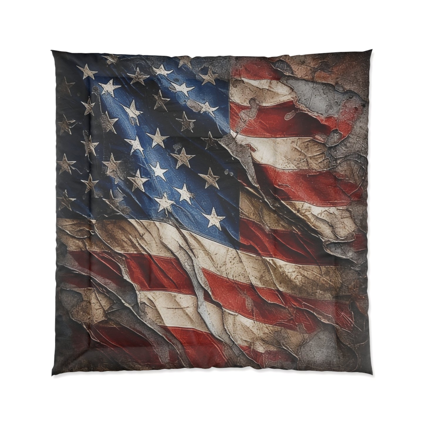 Distressed American Flag Comforter