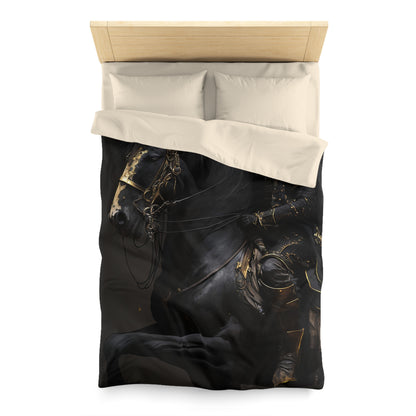 Black & Gold Knight Microfiber Duvet Cover