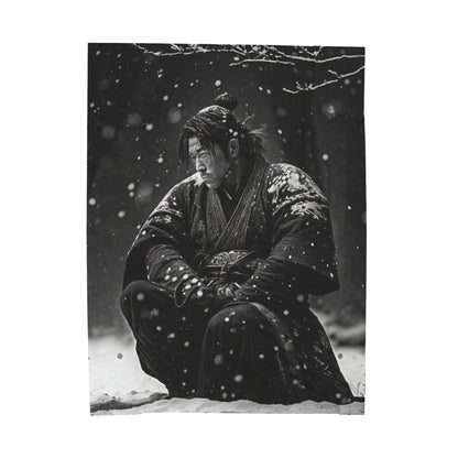 Stoic Samurai Velveteen Plush Blanket