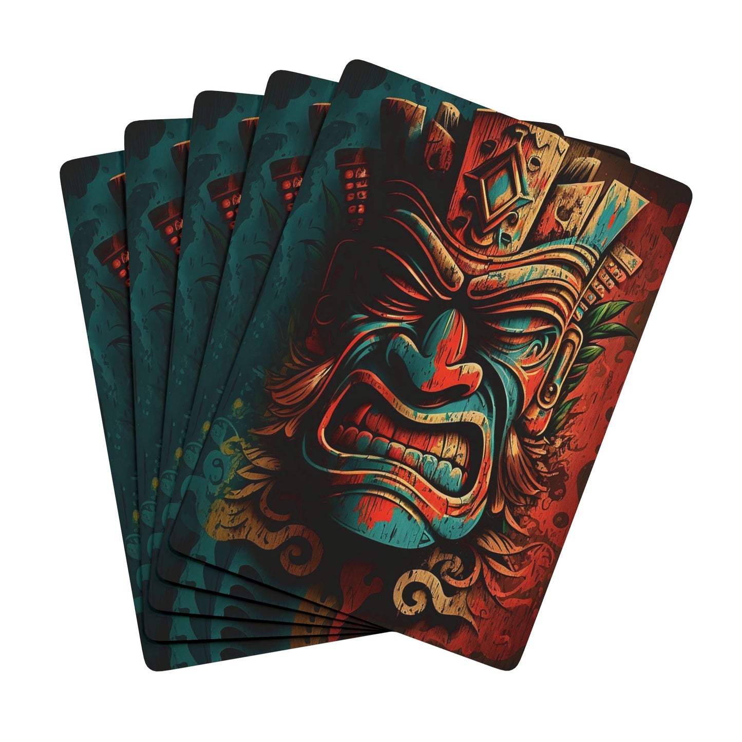 Angry Tiki Poker Playing Cards