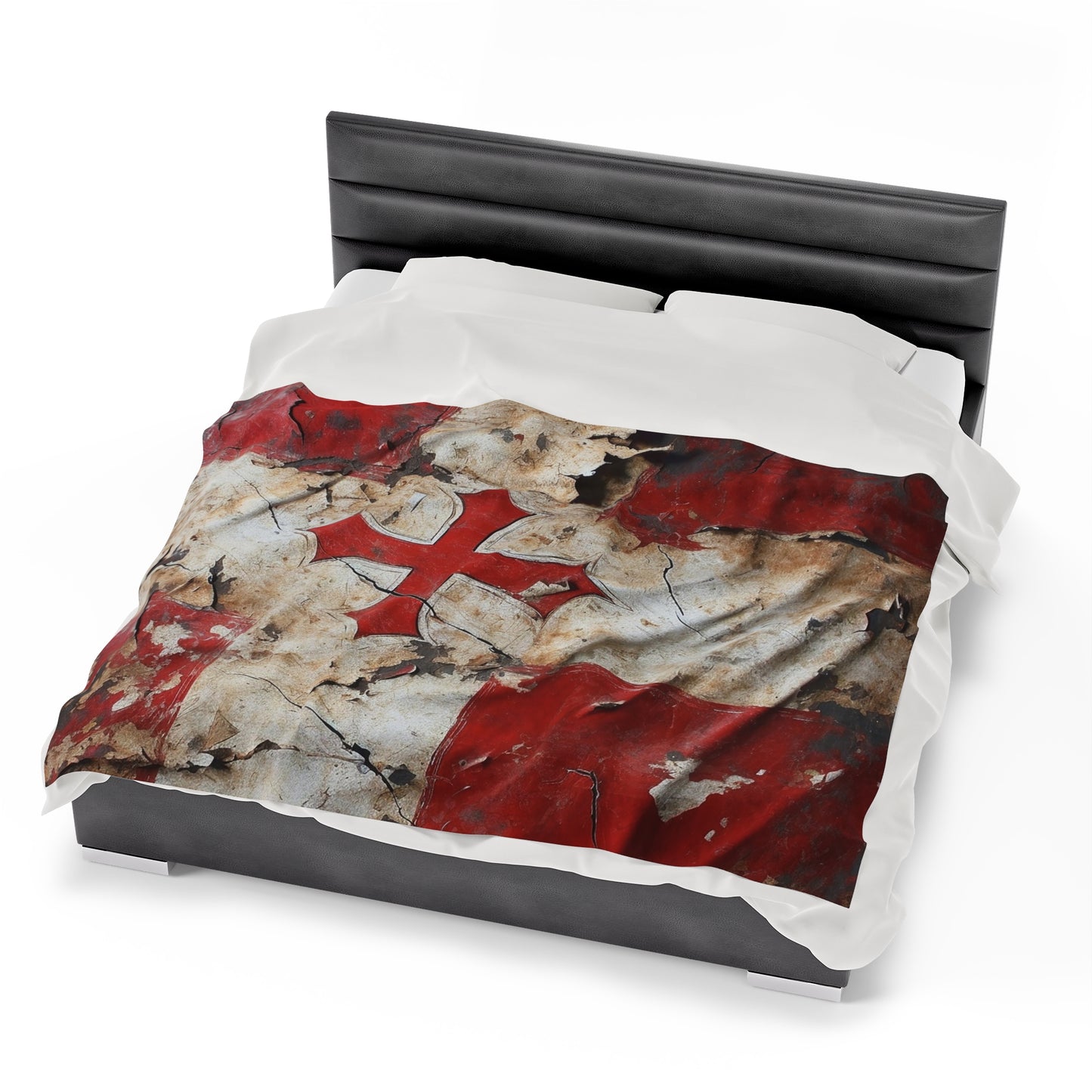 Templar Flag Velveteen Plush Blanket