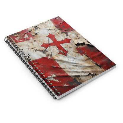 Templar Cross Spiral Notebook - Ruled Line