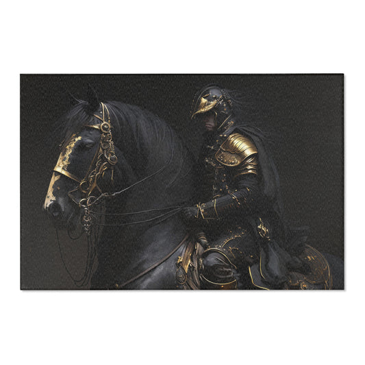 Black & Gold Knight Area Rugs