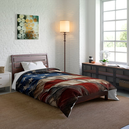 Distressed American Flag Comforter