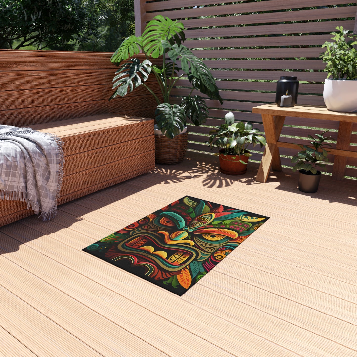 Horn Tiki Outdoor Area Rug