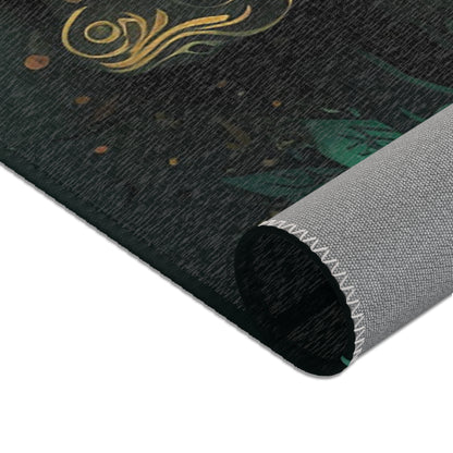 Green & Gold Sugar Skull Area Rug