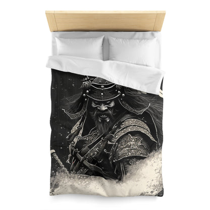 Bearded Samurai Microfiber Duvet Cover