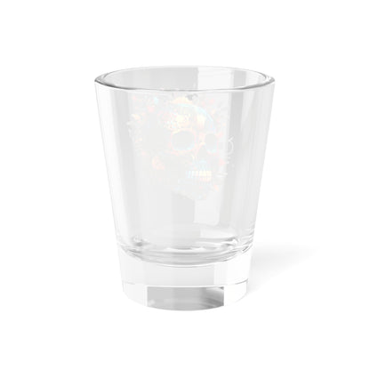 Blue Sugar Skull Shot Glass, 1.5oz