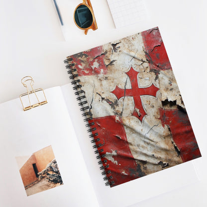 Templar Cross Spiral Notebook - Ruled Line