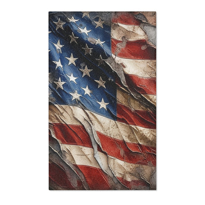 Distressed American Flag Area Rugs