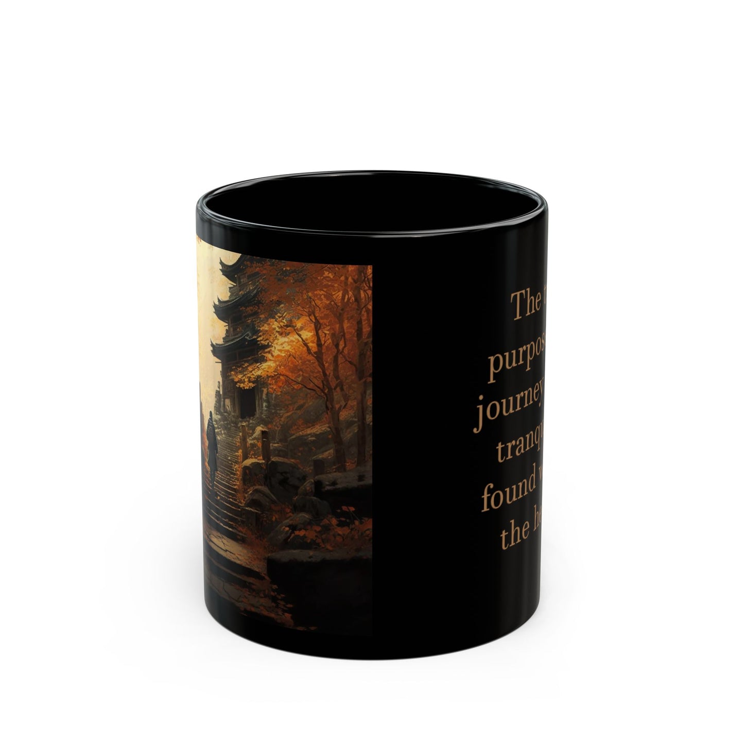 Autumn Journey Black Coffee Mug