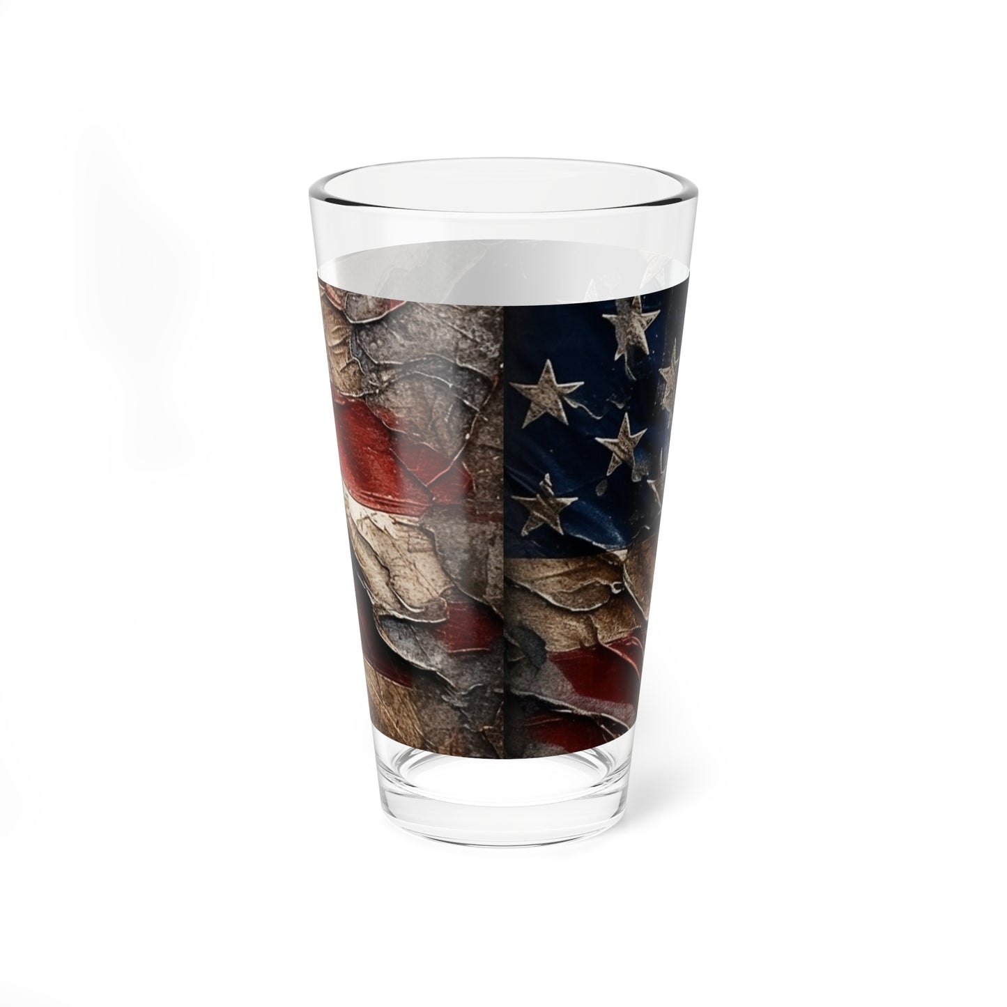 Distressed American Flag Mixing Glass, 16oz