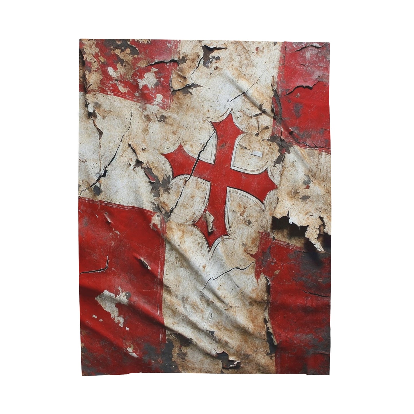 Templar Flag Velveteen Plush Blanket