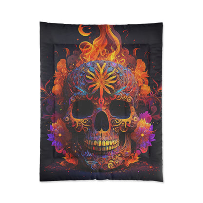 Sinister Flame Sugar Skull Comforter