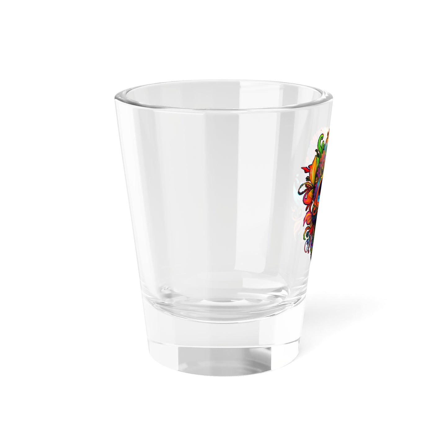 Neon Sugar Skull Shot Glass, 1.5oz