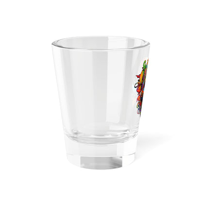 Neon Sugar Skull Shot Glass, 1.5oz