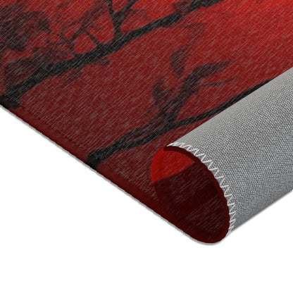 Japanese Sunset Samurai Area Rug