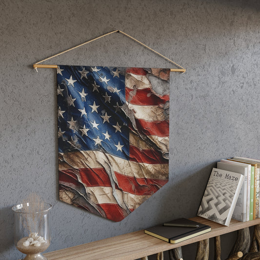 Distressed American Flag Pennant