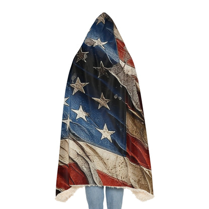 Distressed American Flag Snuggle Blanket