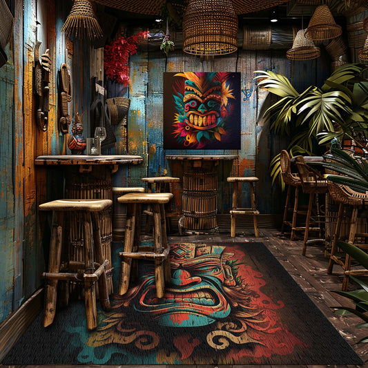 Feathered Tiki Canvas Print
