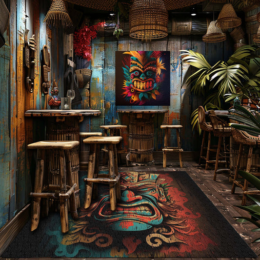 Angry Tiki Area Rugs