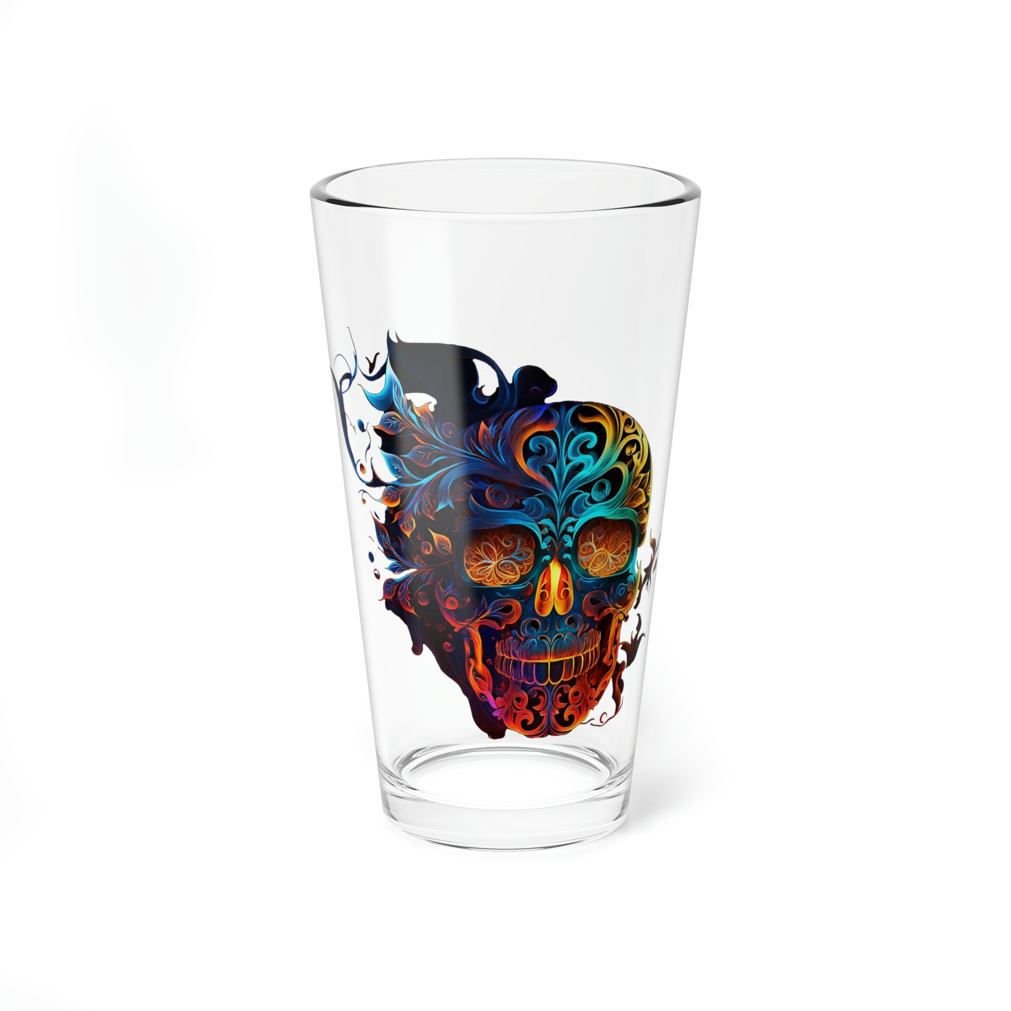 Anitique Flaming Skull selling Glass Piece