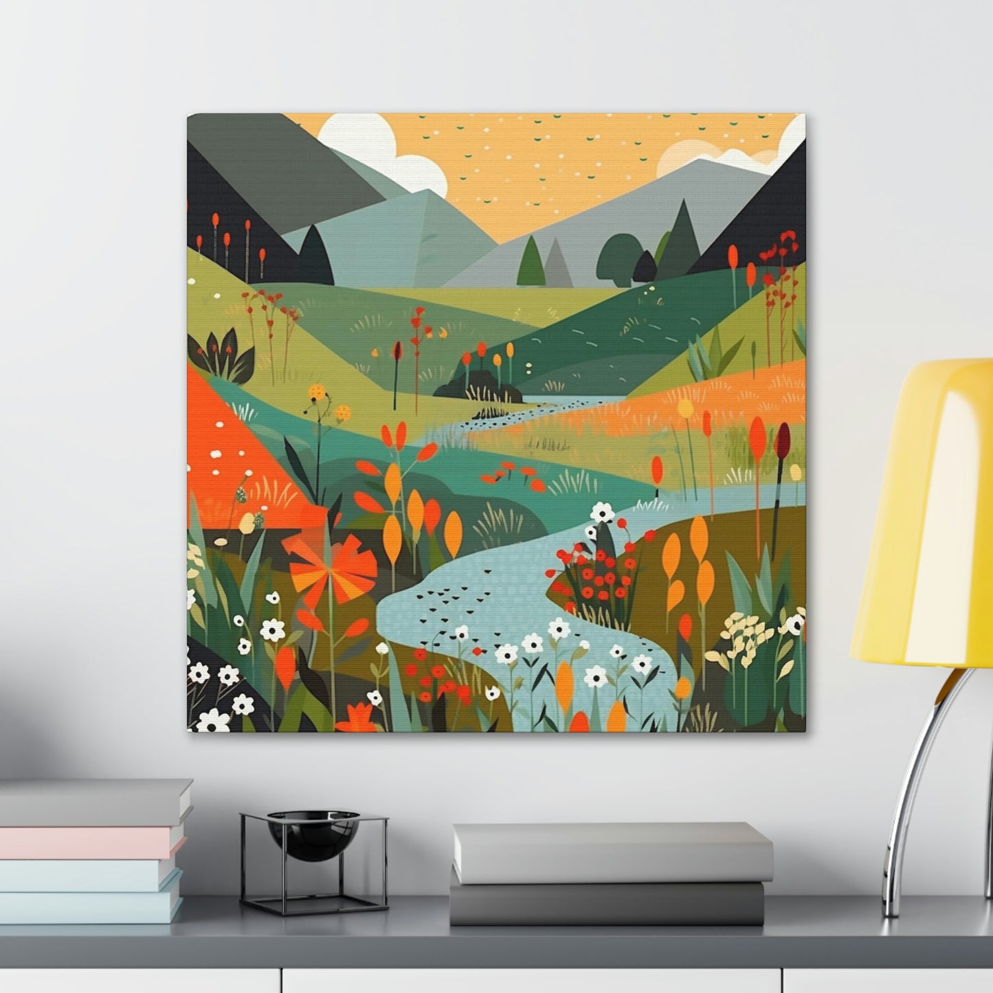 River Meadow Canvas Gallery Wraps