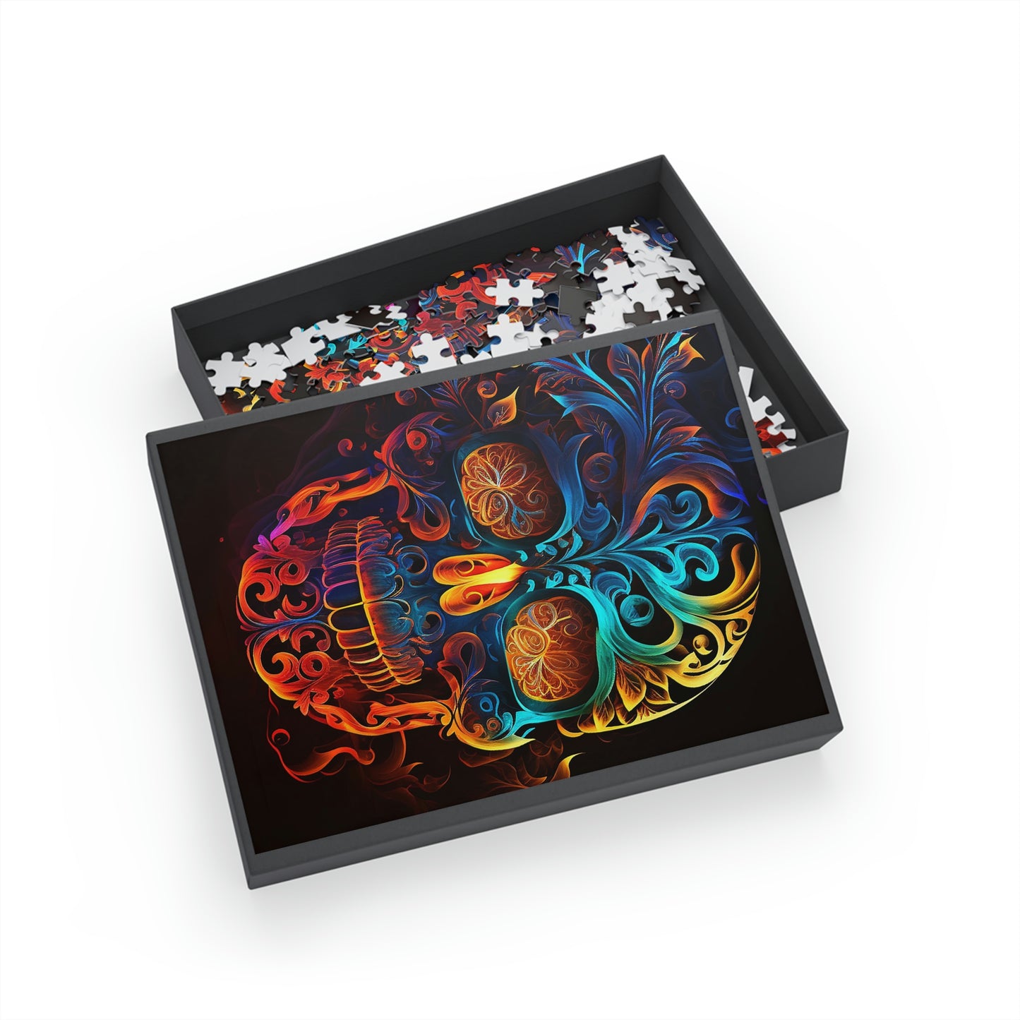 Elemental Flame Sugar Skull Puzzle (96, 252, 500, 1000-Piece)