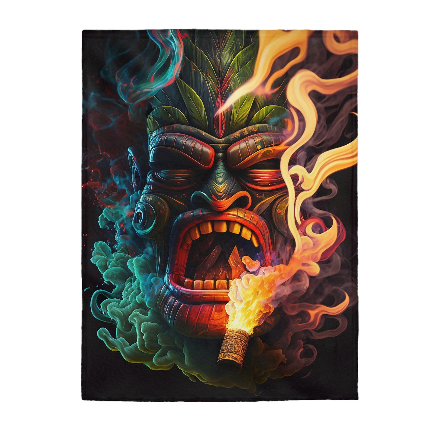 Possessed by Smoke Tiki Velveteen Plush Blanket