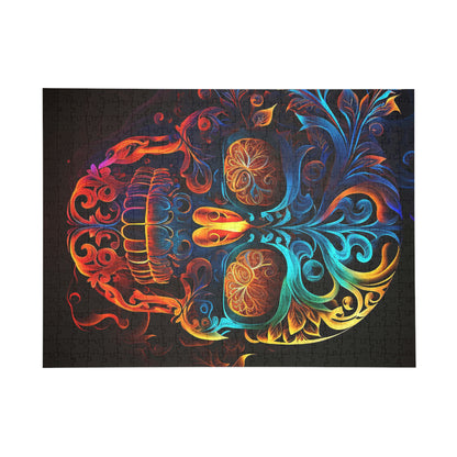 Elemental Flame Sugar Skull Puzzle (96, 252, 500, 1000-Piece)