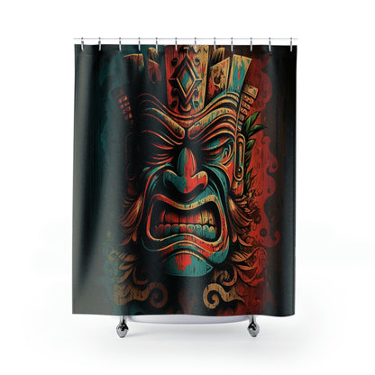 Angry Tiki Shower Curtains